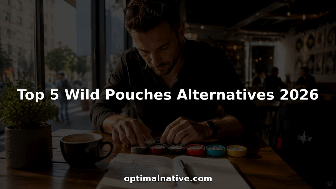 Man examining nicotine-free nootropic pouch options